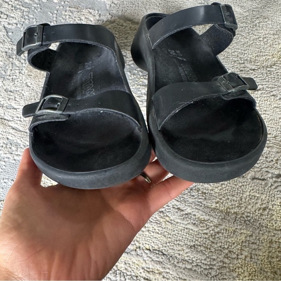 Birkenstock Tatami Black Strap buckle Slip On Sandals wedge size 7 - Picture 11 of 11